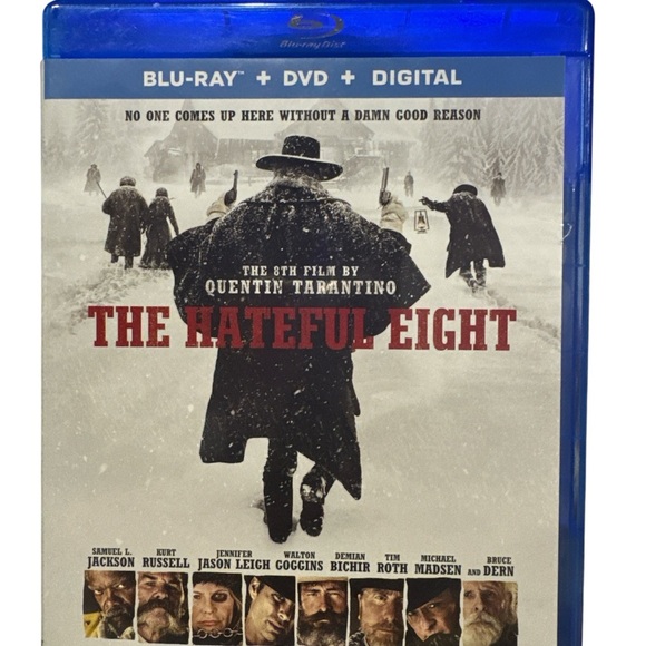 🎬 7 MOVIES/$50 – The Hateful Eight Blu-ray – Tarantino Classic - Picture 1 of 4